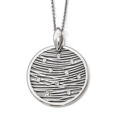 Leslie&#39;s Preciosa Crystal Pendant Sterling Silver Polished HB-QLF638, MPN: QLF638, 191101552564