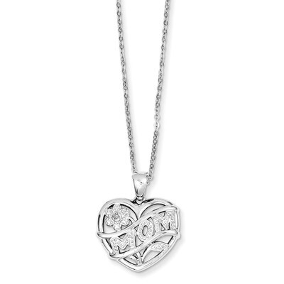 18 Inch Mom Necklace Sterling Silver QG2045-18, MPN: QG2045-18, 191101275609