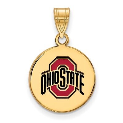 Ohio State University Medium Enamel Disc Pendant Gold-plated Silver GP041OSU, MPN: GP041OSU, 886774…