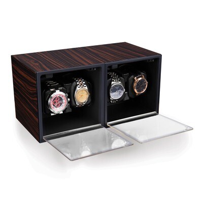 Rotations Ebony Finish Quad Watch Winder High Gloss GM18033, MPN: GM18033, 191101878275