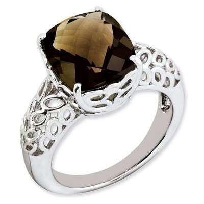 Smoky Quartz Ring Sterling Silver QR3177SQ, MPN: QR3177SQ, 883957659879