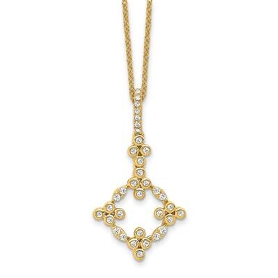 Diamond Vs/Si D E F Bloom Fashion Pendant Nec 14k Yellow Gold True Origin Lab Grown PM6344-025-YLD,…