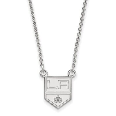 Los Angeles Kings Small Pendant with Chain Necklace 10k White Gold 1W013KIN-18, MPN: 1W013KIN-18, 8…