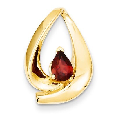 7x5mm Pear Garnet Slide 14k Gold XS195GA, MPN: XS195GA, 883957270180