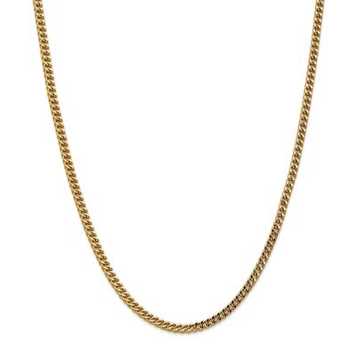 18 Inch 3.7mm Hollow Franco Chain 14k Gold BC136-18, MPN: BC136-18, 886774418452