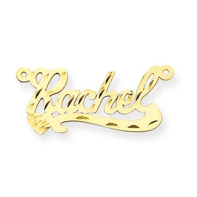 0.013 Gauge Diamond-cut Nameplate Pendant 14k Gold XNA161Y, MPN: XNA161Y, 883957971407