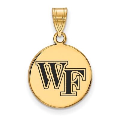Wake Forest University Medium Enamel Disc Pendant Gold-plated Silver GP034WFU, MPN: GP034WFU, 88677…