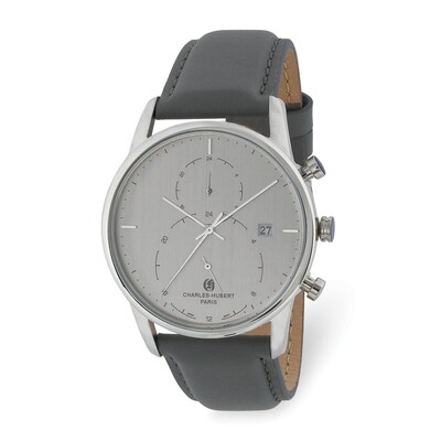 Charles Hubert Mens Stainless Steel Grey Dial Dual Time Watch  XWA6031, MPN: XWA6031, 848870008784