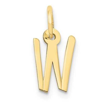 Slanted Block Initial W Charm 10k Gold Small 10YC644W, MPN: 10YC644W,