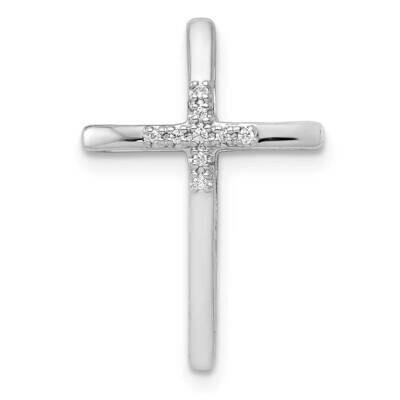 .03Ct. Diamond Cross Chain Slide 14k White Gold PM5009-003-WA, MPN: PM5009-003-WA, 883957213781