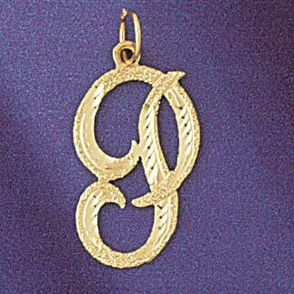 Dazzlers Jewelry Initial P Classic Pendant Necklace Charm Bracelet in Yellow, White or Rose Gold 95…