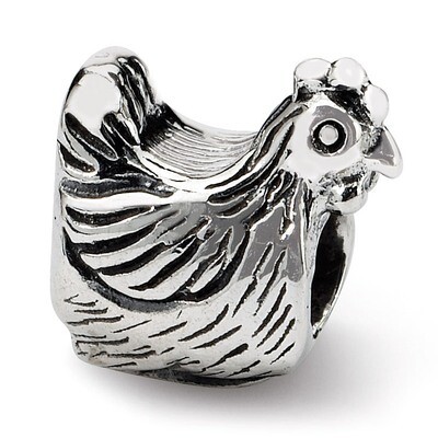 Chicken Bead - Sterling Silver QRS381, MPN: QRS381, 883957721965