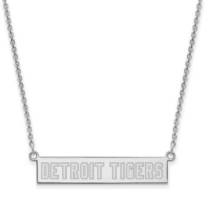 Sterling Rhodium-Plated MLB Detroit Tigers Small Bar Necklace SS063TIG-18, MPN: SS063TIG-18, 883957…
