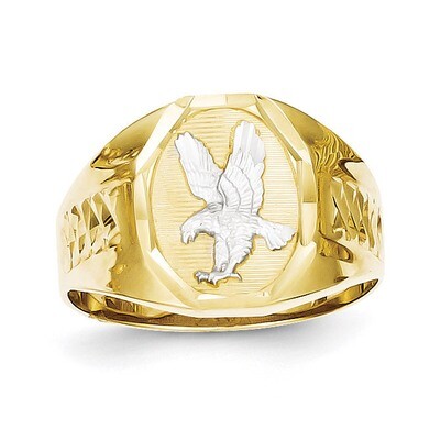 Men&#39;s Eagle Ring 10k Gold &amp; Rhodium 10C1301, MPN: 10C1301, 886774021645