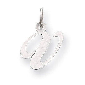 Small Fancy Script Initial V Charm 14k white Gold YC651V, MPN: YC651V, 191101634574