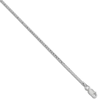7 Inch 1.5mm Diamond-cut Round Spiga Chain Sterling Silver QSR040-7, MPN: QSR040-7, 883957851570