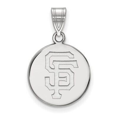 San Francisco Giants Medium Disc Pendant 14k White Gold 4W038GIT, MPN: 4W038GIT, 886774847047