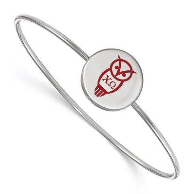 Chi Omega Enameled Slip-on Bangle Sterling Silver SS048CHO-7, MPN: SS048CHO-7, 886774610504