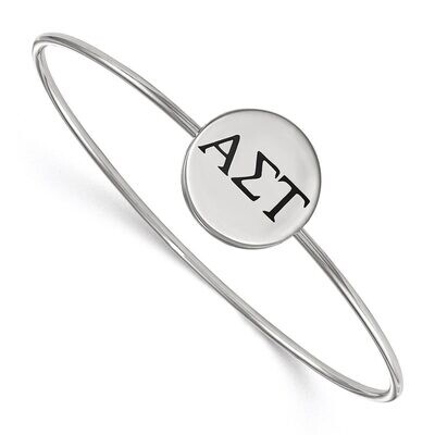 Alpha Sigma Tau Enameled Slip-on Bangle Sterling Silver SS025ALS-7, MPN: SS025ALS-7, 886774604473