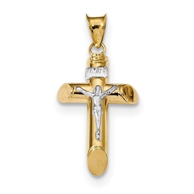 Crucifix Pendant 14k Two-Tone Gold Polished K6279, MPN: K6279, 883957660653