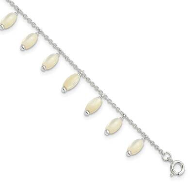 Mop with 1.25 Inch Extender Bracelet 7.5 Inch Sterling Silver Polished QH5654-6.25, MPN: QH5654-6.2…