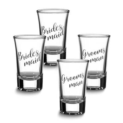 Lillian Rose Set of 2 Bridesmaid and 2 Groomsman Shot Glasses GM23950, MPN: GM23950, 710309458623