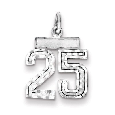 Number 25 Charm Sterling Silver QSN25, MPN: QSN25, 883957120522