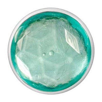 Nikki Lissoni Faceted Aqua Blue Glass Silver-Plated 33mm Coin C1369SM, MPN: C1369SM, 8718627469163