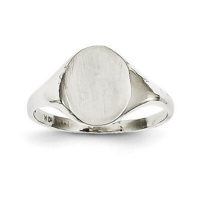 Signet Ring 14k White Gold RS541, MPN: RS541, 883957483818