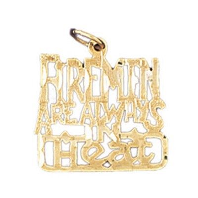 Dazzlers Jewelry Firemen Are Always In Heat Pendant Necklace Charm Bracelet in Yellow, White or Ros…