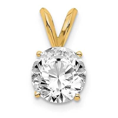 1.00Ct. Round Certified Lab Grown Diamond Si1/Si2, G H I, Solitaire P 14k Yellow Gold PM4396-100C-L…