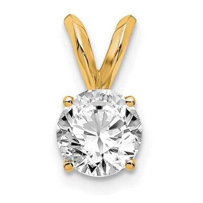 1/2Ct. Round Certified Lab Grown Diamond Vs/Si, D E F, Solitaire Pend 14k Yellow Gold PM4396-050C-L…