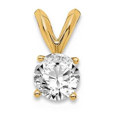 1/3Ct. Round Certified Lab Grown Diamond Vs/Si, D E F, Solitaire Pend 14k Yellow Gold PM4396-033C-L…