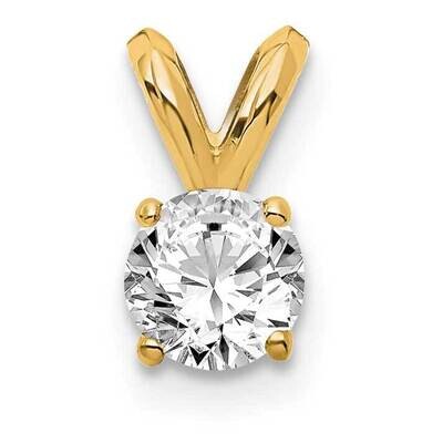 1/4Ct. Round Certified Lab Grown Diamond Vs/Si, D E F, Solitaire Pend 14k Yellow Gold PM4396-025C-L…