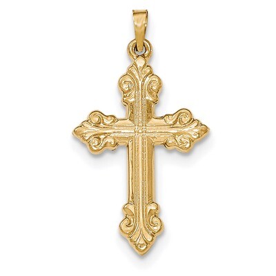 Cross Budded Pendant 14k Gold Polished XR1473, MPN: XR1473, 191101454011