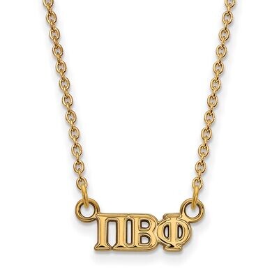 Pi Beta Phi Extra Small Pendant with 18 Inch Chain Gold-plated Silver GP006PBP-18, MPN: GP006PBP-18…