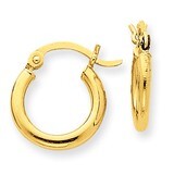 Lightweight Tube Hoop Earrings 14k Gold T918L, MPN: T918L, 883957287485