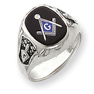 Men&#39;S Masonic Ring 14k White Gold Y1582M, MPN: Y1582M, 886774134475