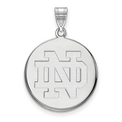 University of Notre Dame Large Disc Pendant 10k White Gold 1W039UND, MPN: 1W039UND, 191101130915