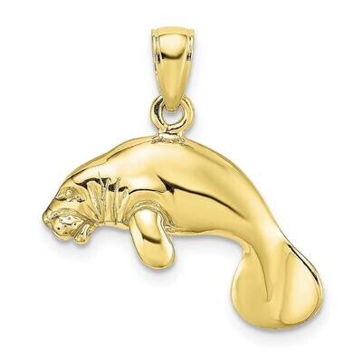 3-D Polished Swimming Manatee Charm 10k Gold 10K8120, MPN: 10K8120,