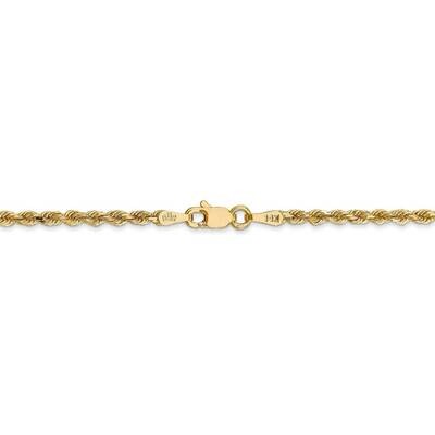 26 Inch 2.25mm Diamond-cut Rope with Lobster Clasp Chain 14k Yellow Gold 018L-26, MPN: 018L-26, 886…
