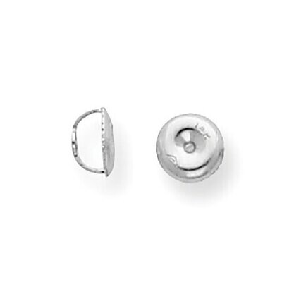 2 Hole Threaded Earring Back Setting 18k White Gold 8W672, MPN: 8W672,