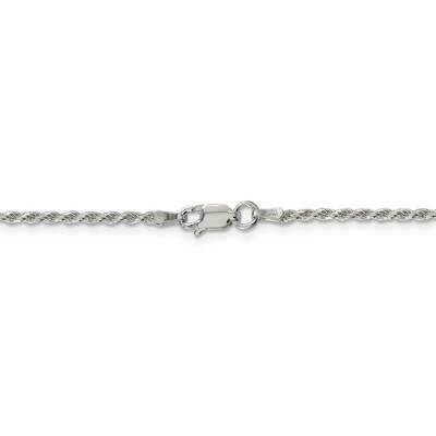 36 Inch 1.85mm Diamond-cut Rope Chain Sterling Silver QDC030-36, MPN: QDC030-36, 886774115283