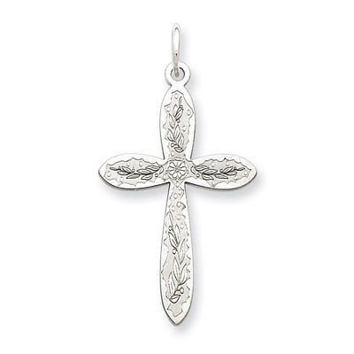 Cross Pendant Laser Designed Sterling Silver QXR184, MPN: QXR184, 883957492407