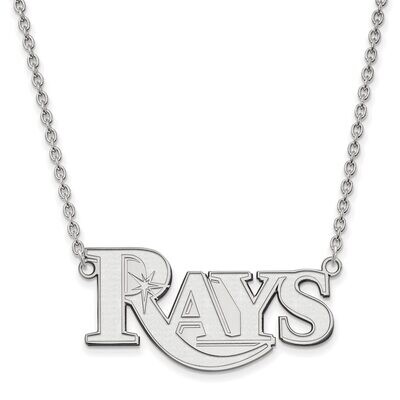 Tampa Bay Rays Large Pendant with Chain Necklace 10k White Gold 1W019DEV-18, MPN: 1W019DEV-18, 8867…