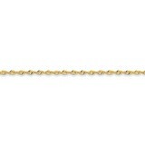 2.5mm Diamond-cut Extra-Light Rope Chain 10 Inch 14k Gold EXL021-10, MPN: EXL021-10, 886774398877