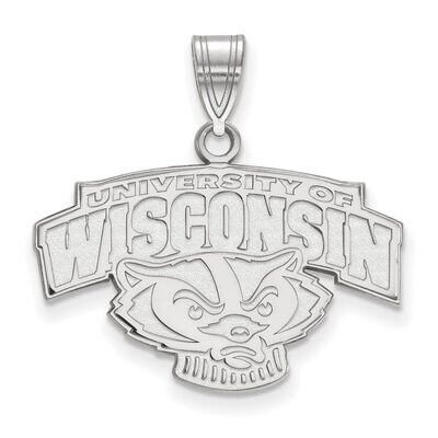 University of Wisconsin Medium Pendant 14k White Gold 4W076UWI, MPN: 4W076UWI, 886774854694