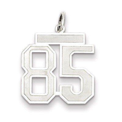 Pendant Number 85 Satin Sterling Silver Medium QPM85, MPN: QPM85, 883957127620