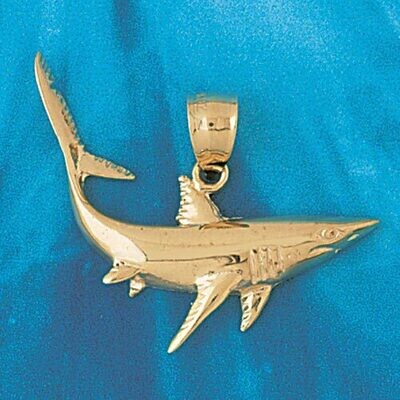 Dazzlers Jewelry Shark Pendant Necklace Charm Bracelet in Yellow, White or Rose Gold 899, MPN: DZ-8…