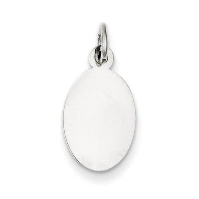 Oval Disc Charm Engravable Sterling Silver QM452/35, MPN: QM452/35, 883957584966